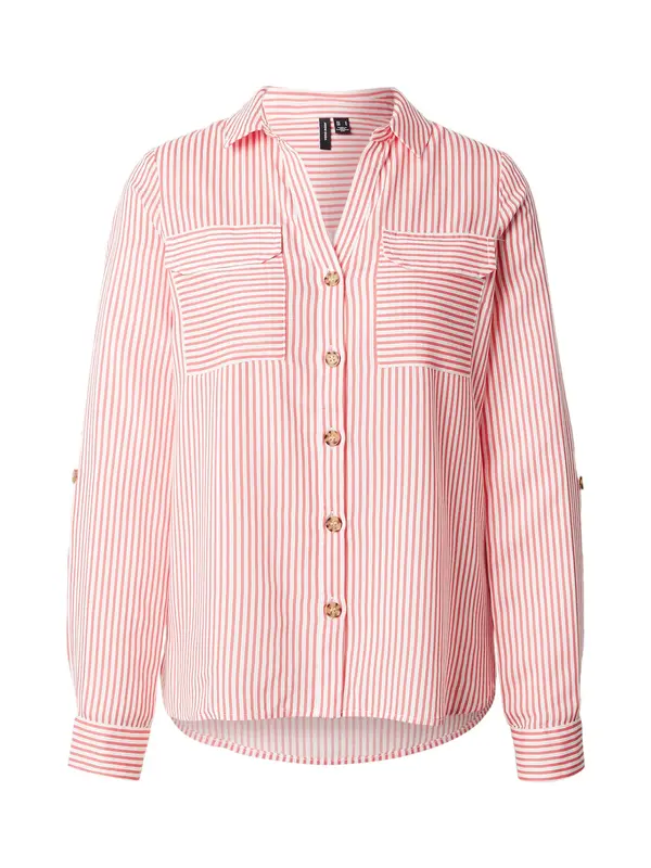 Vero Moda VERO MODA Bluza 'VMBumpy'  koraljna / bijela