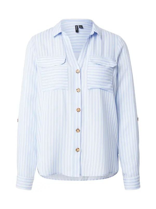 Vero Moda VERO MODA Bluza 'VMBUMPY'  svijetloplava / bijela