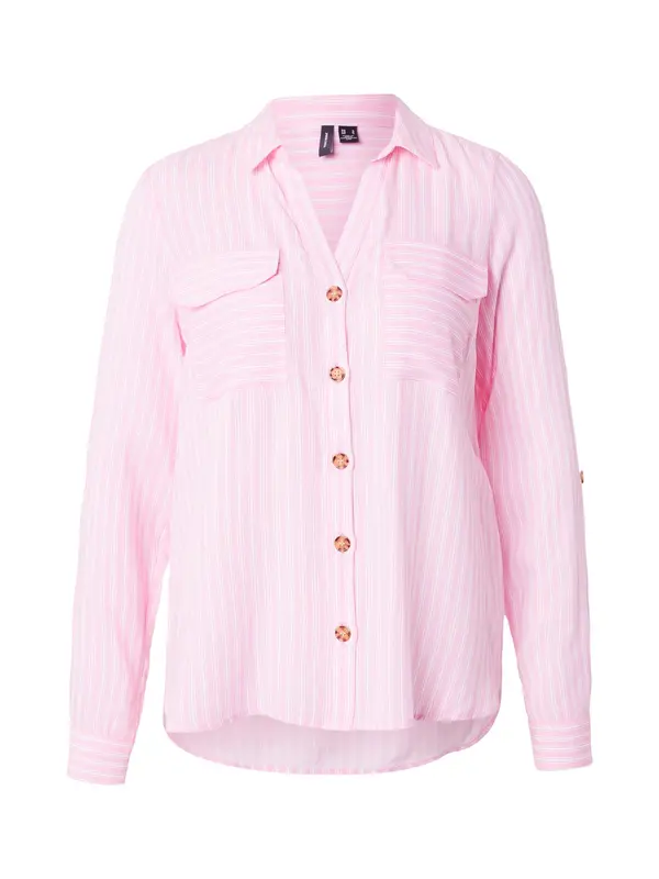 Vero Moda VERO MODA Bluza 'VMBUMPY'  svijetloroza / bijela