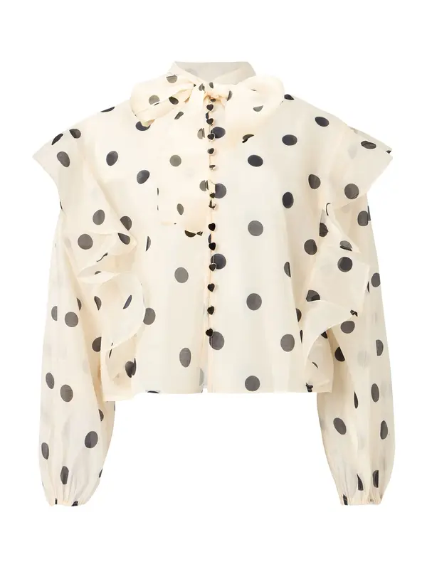 Vero Moda VERO MODA Bluza 'VMDorothy'  crna / bijela