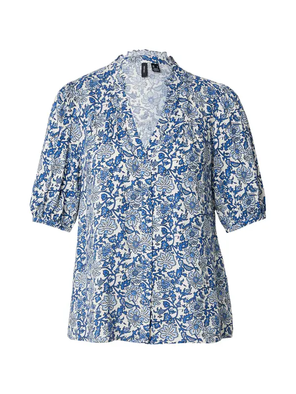 VERO MODA VERO MODA Bluza 'VMEASY JOY'  ecru/prljavo bijela / plava / svijetloplava