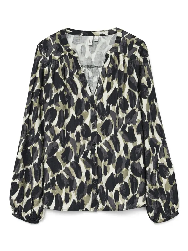 VERO MODA VERO MODA Bluza 'VMFANINI'  noćno plava / kaki / bijela