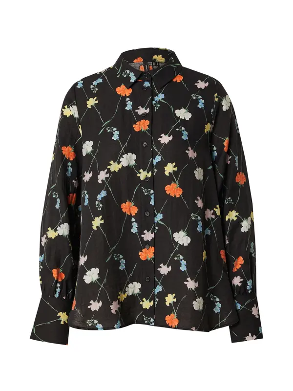 Vero Moda VERO MODA Bluza 'VMFLORA OLGA'  svijetloplava / narančasta / crna / bijela