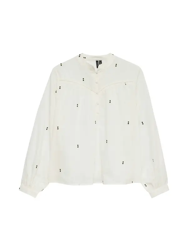 Vero Moda VERO MODA Bluza 'VMIris'  kraljevski zelena / bijela