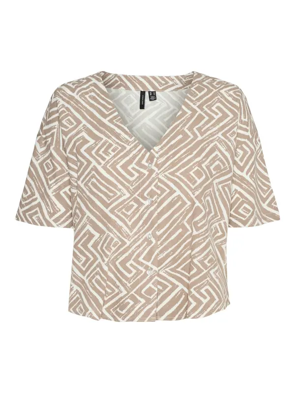 VERO MODA VERO MODA Bluza 'VMJESMILO'  tamno bež / bijela