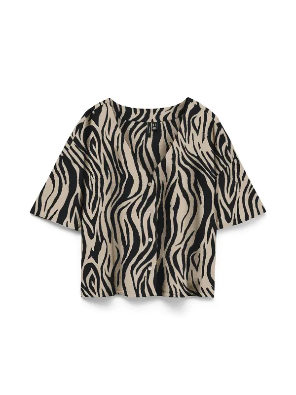 Vero Moda VERO MODA Bluza 'VMJESMILO'  taupe siva / crna
