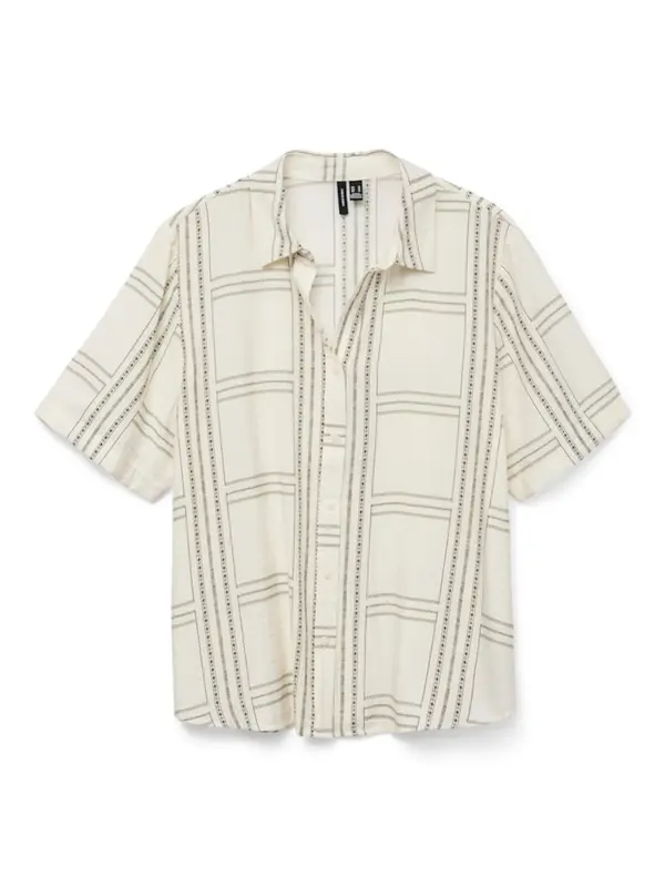 Vero Moda VERO MODA Bluza 'VMJOSIE BERTA'  maslinasta / bijela