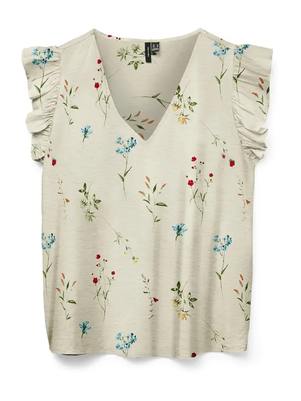 VERO MODA VERO MODA Bluza 'VMJOSIE'  bež / akvamarin / tamno zelena / tamno crvena