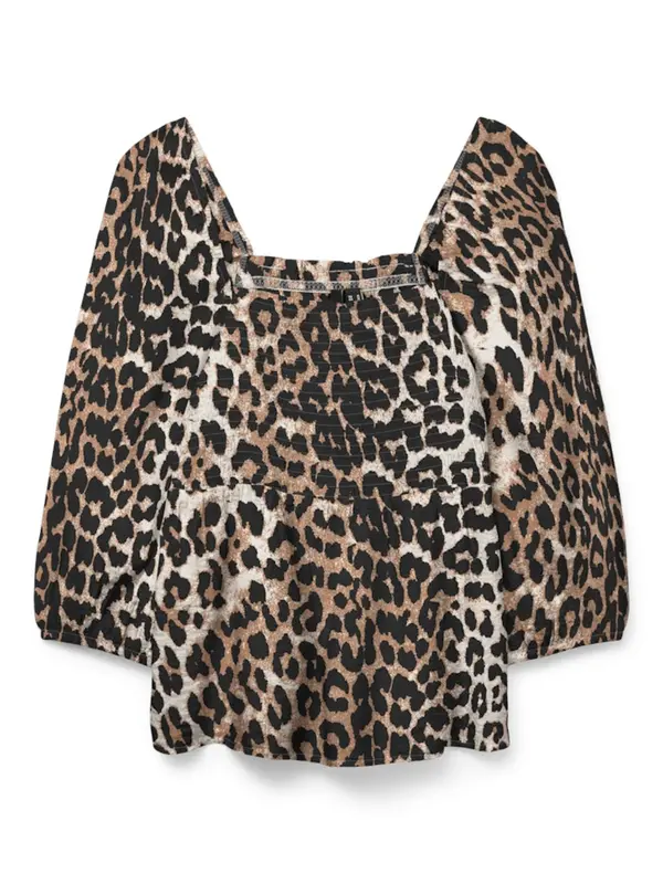 VERO MODA VERO MODA Bluza 'VMJOSIE'  boja pijeska / brokat / tamno smeđa