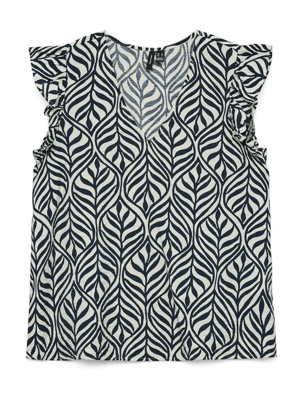 Vero Moda VERO MODA Bluza 'VMJOSIE'  ecru/prljavo bijela / morsko plava