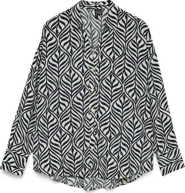 Vero Moda VERO MODA Bluza 'VMJOSIE'  sivkasto bež / tamno plava