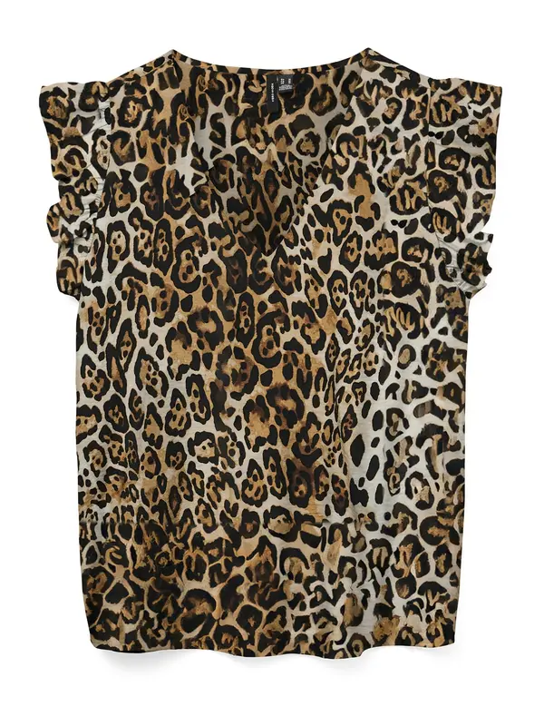 Vero Moda VERO MODA Bluza 'VMJOSIE'  smeđa / svijetlosiva / crna
