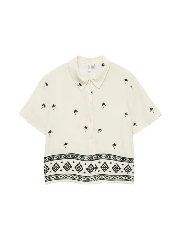 Vero Moda VERO MODA Bluza 'VMKAI'  svijetlobež / crna