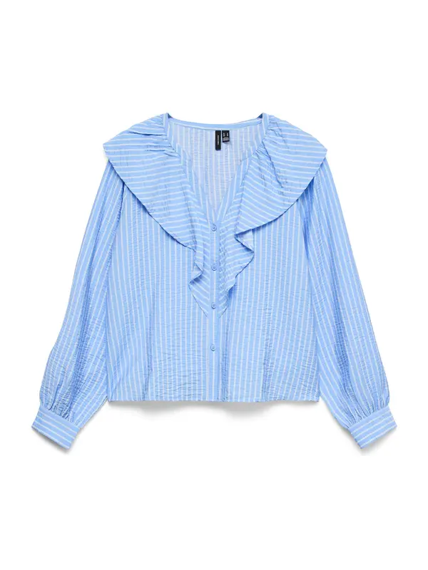 Vero Moda VERO MODA Bluza 'VMKAJA'  svijetloplava / bijela