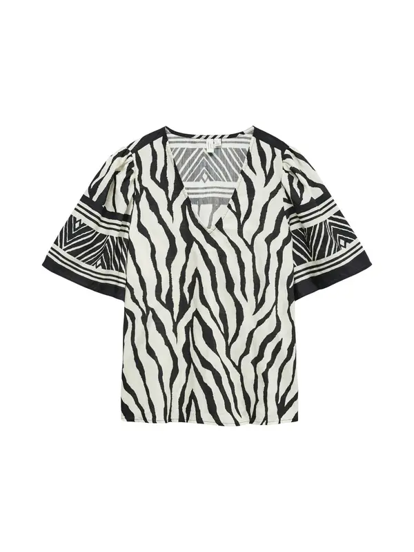 Vero Moda VERO MODA Bluza 'VMKAMILLE'  crna / bijela