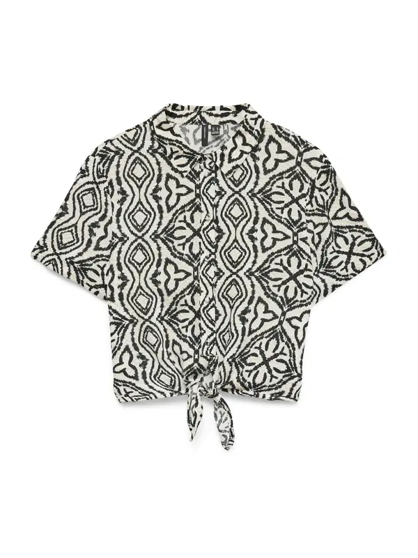 Vero Moda VERO MODA Bluza 'VMMENNY'  ecru/prljavo bijela / crna