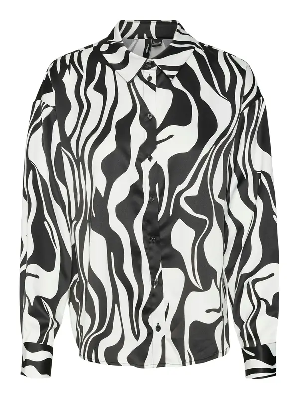 Vero Moda VERO MODA Bluza 'VMMERLE'  crna / bijela