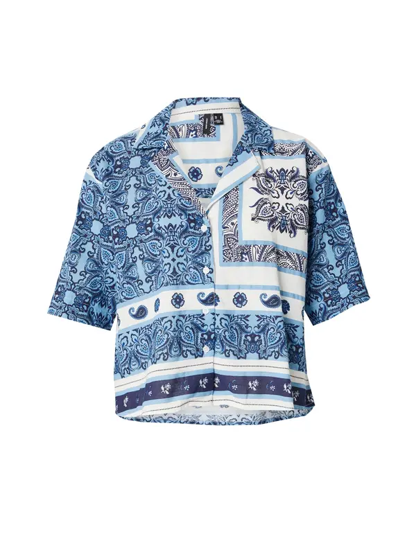 VERO MODA VERO MODA Bluza 'VMMILAN OMIA'  mornarsko plava / svijetloplava / bijela