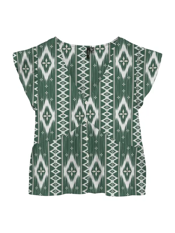 Vero Moda VERO MODA Bluza 'VMMYMILO'  zelena / bijela