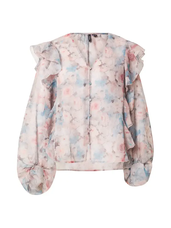 VERO MODA VERO MODA Bluza 'VMSABRINA'  svijetloplava / pastelno roza / bijela