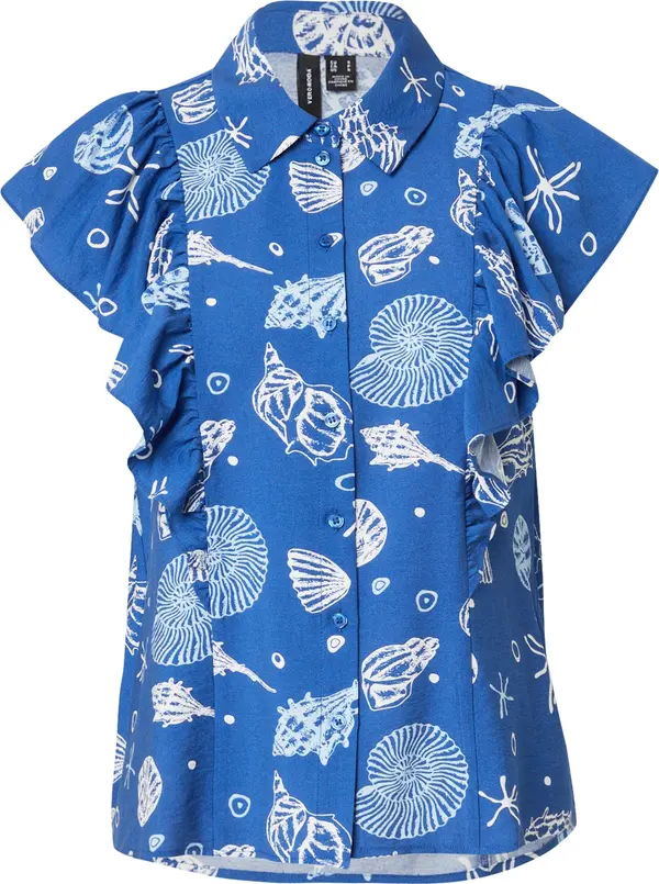 Vero Moda VERO MODA Bluza 'VMSEASHELL'  mornarsko plava / bijela