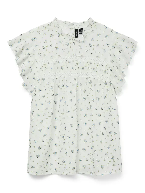 Vero Moda VERO MODA Bluza 'VMTrine'  maslinasta / roza / bijela