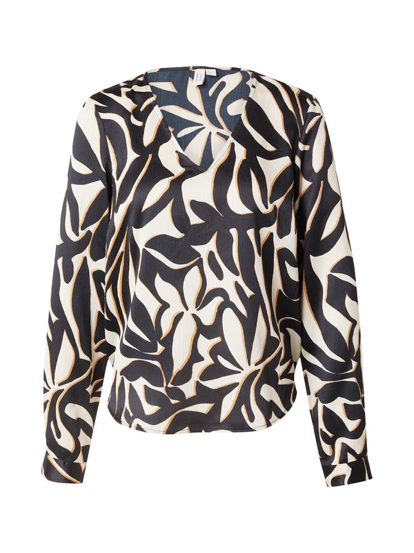 Vero Moda VERO MODA Bluza 'VMVEGA'  bež / svijetlosmeđa / crna