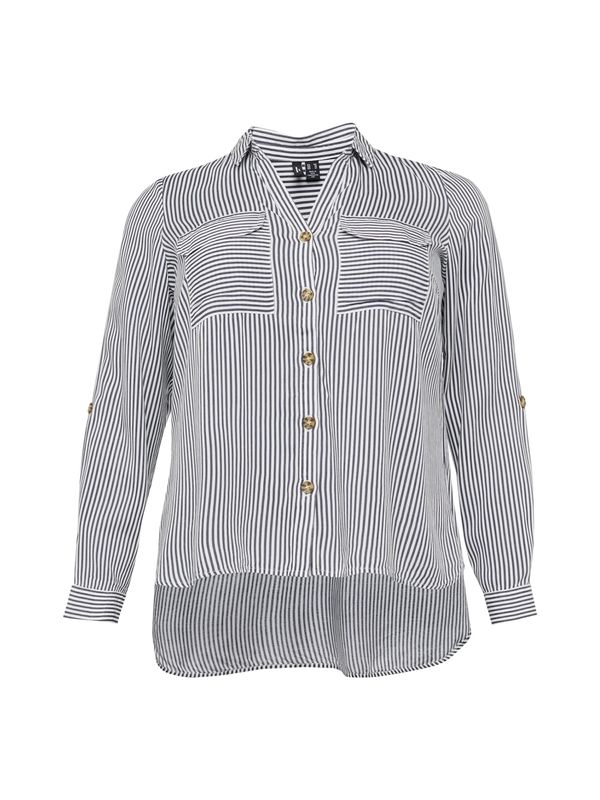 Vero Moda Curve Vero Moda Curve Bluza 'Bumpy'  tamo siva / bijela