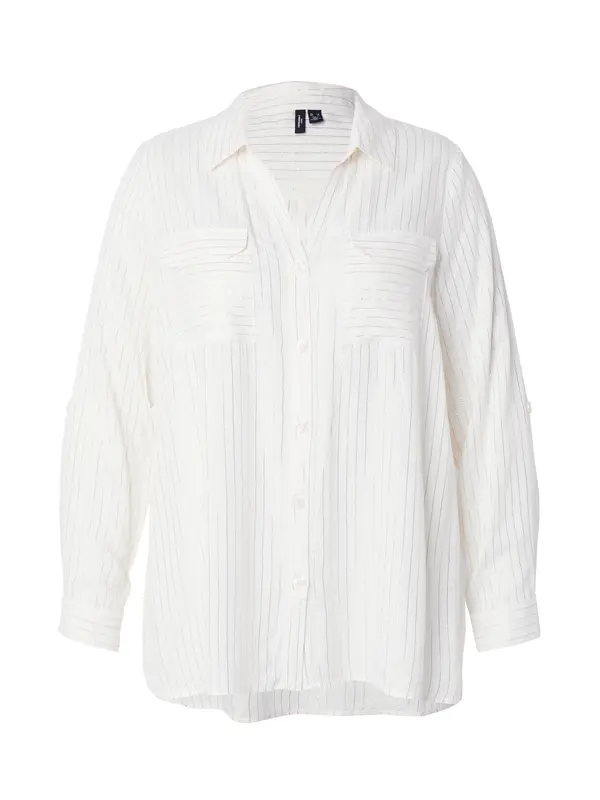 Vero Moda Vero Moda Curve Bluza 'VMCBUMPY'  zlatna / bijela