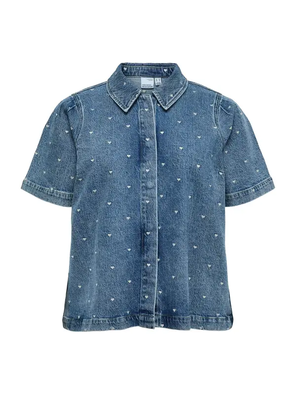 Vero Moda Curve Vero Moda Curve Bluza 'VMCDionne'  plavi traper / svijetla bež