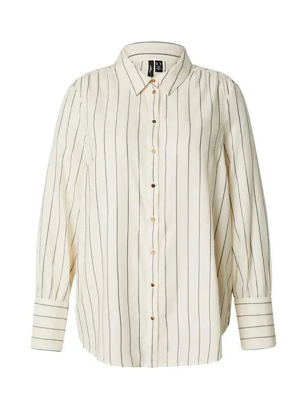 Vero Moda Curve Vero Moda Curve Bluza 'VMCGORI'  ecru/prljavo bijela / zlatna / siva