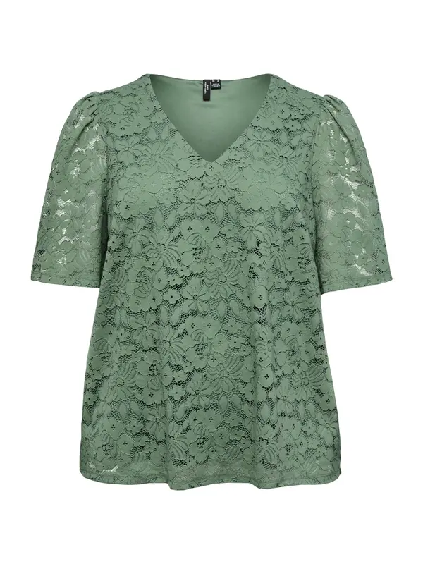 Vero Moda Curve Vero Moda Curve Bluza 'VMCHONEY'  sivkasto zelena
