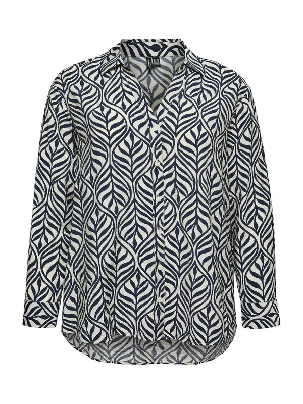 Vero Moda Vero Moda Curve Bluza 'VMCJosie'  bež / morsko plava