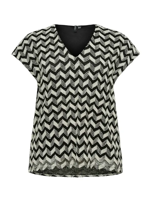 Vero Moda Curve Vero Moda Curve Bluza 'VMCTIKKA'  boja pijeska / crna