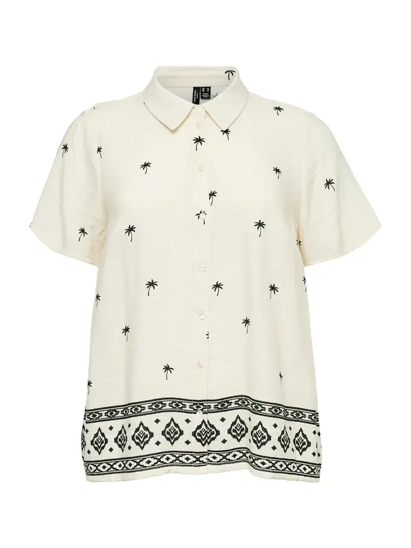 Vero Moda Curve Vero Moda Curve Bluza 'VMKai'  crna / vuneno bijela