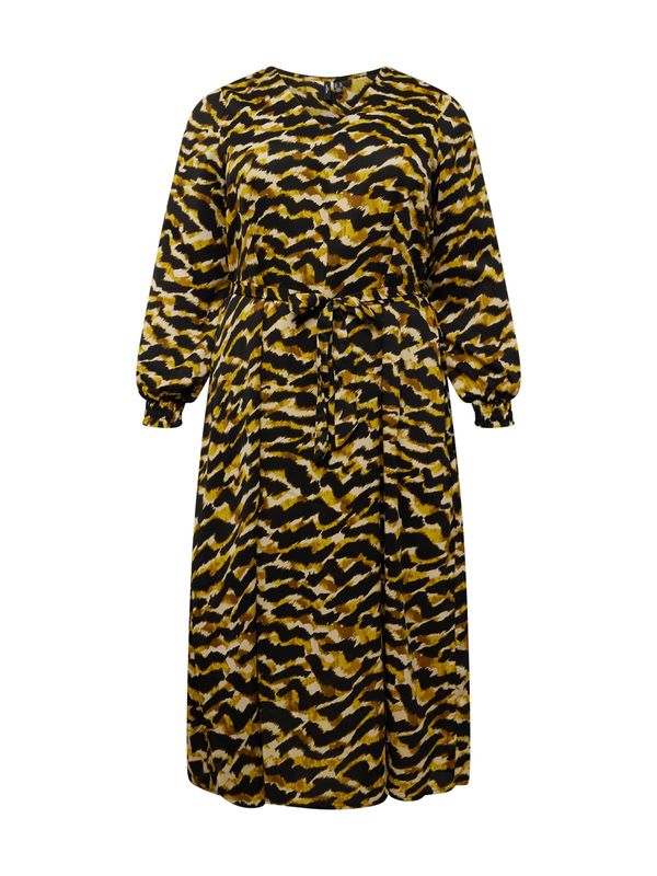 Vero Moda Curve Vero Moda Curve Haljina 'GAIL'  svijetlobež / smeđa / senf / maslinasta / crna