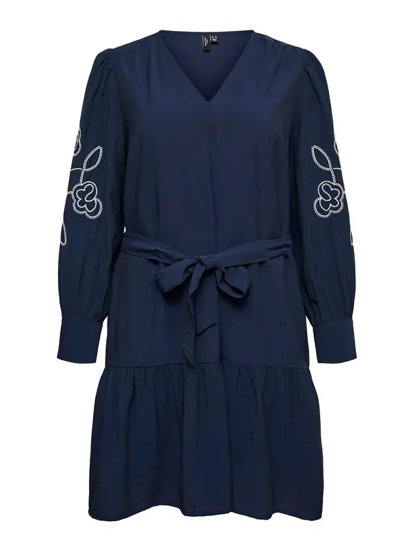Vero Moda Vero Moda Curve Haljina 'VMCanya'  mornarsko plava / bijela