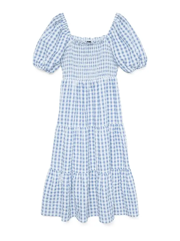 Vero Moda Curve Vero Moda Curve Haljina 'VMCCARRIE'  azur / svijetloplava / bijela