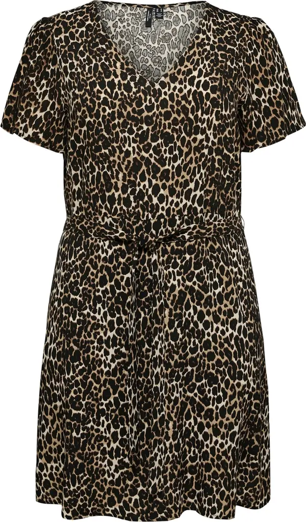 Vero Moda Vero Moda Curve Haljina 'VMCEASY JOY'  boja slonovače / sivkasto bež / crna