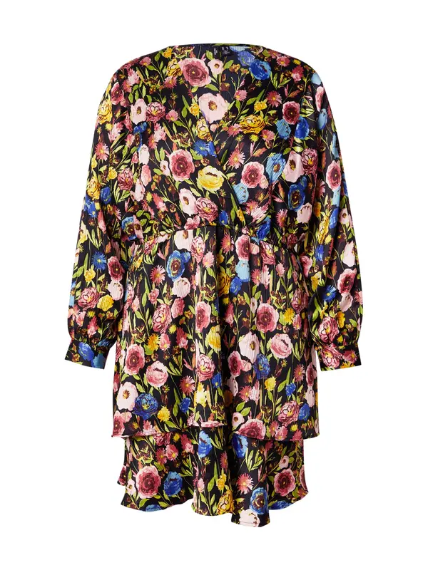 Vero Moda Curve Vero Moda Curve Haljina 'VMCLILLIAN JULIA'  plava / narančasto žuta / travnato zelena / crna