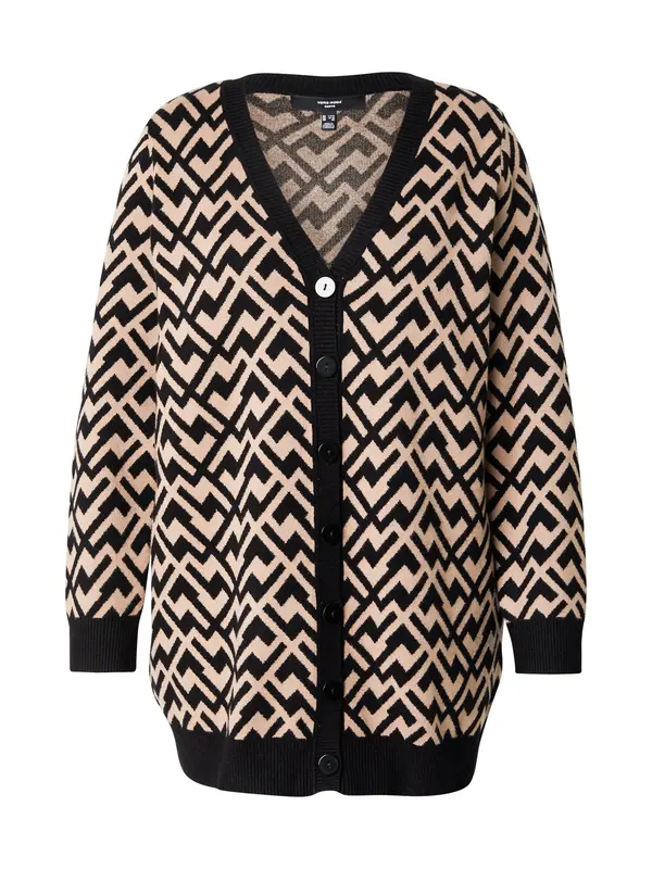 Vero Moda Curve Vero Moda Curve Kardigan 'VMCARIA'  bež / crna