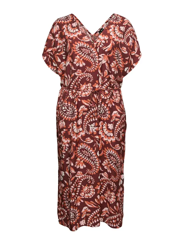 Vero Moda Vero Moda Curve Ljetna haljina 'VMCNELLIE CARLA'  smeđa / roza / crvena