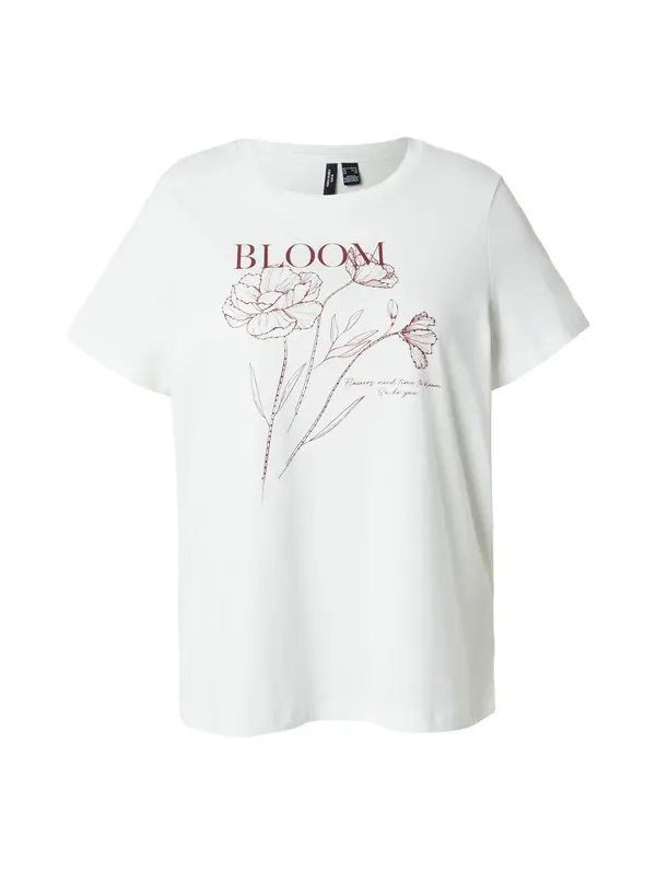 Vero Moda Curve Vero Moda Curve Majica 'VMCJILIADA'  burgund / bijela