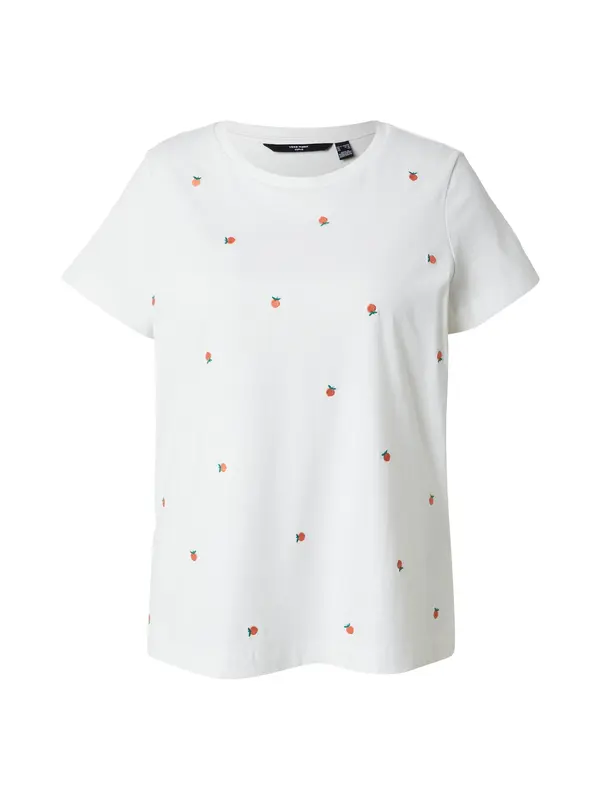 Vero Moda Curve Vero Moda Curve Majica 'VMCSOLA METTE'  zelena / koraljna / bijela