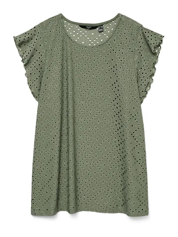 Vero Moda Vero Moda Curve Majica 'VMCTASSA'  tamno zelena
