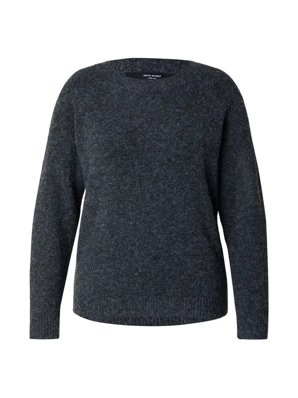 Vero Moda Vero Moda Curve Pulover 'VMCDOFFY'  crna melange