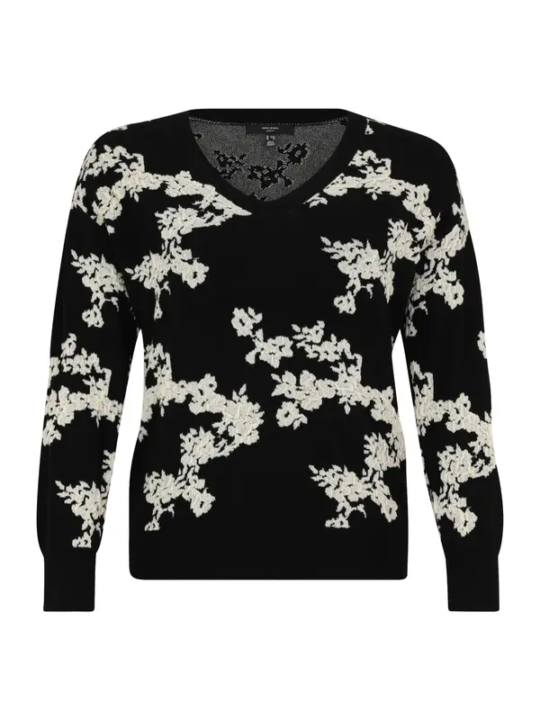 Vero Moda Vero Moda Curve Pulover 'VMCNancy'  boja pijeska / crna