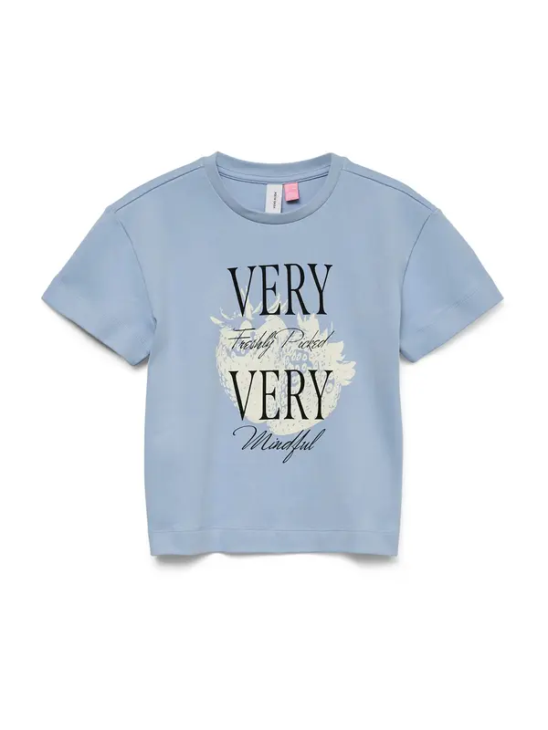 Vero Moda Vero Moda Girl Majica 'VMYMA METTE'  svijetloplava / crna / bijela