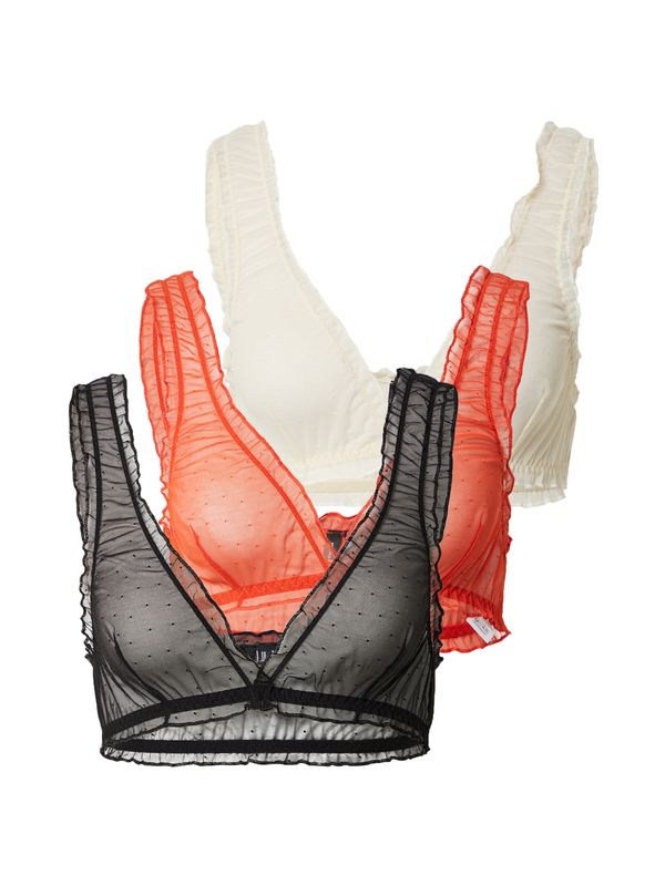 VERO MODA VERO MODA Grudnjak 'DOTTY'  crvena / crna / bijela