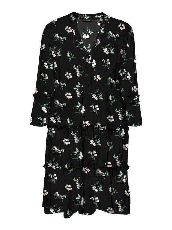 VERO MODA VERO MODA Haljina 'EASY JOY'  smaragdno zelena / puder roza / crna / bijela